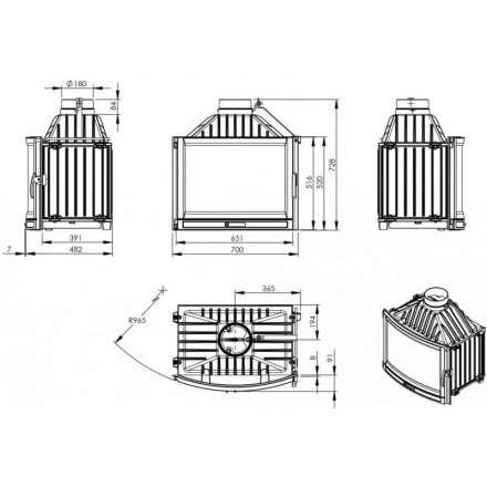 Каминная топка NORDflam Falcon в Витебске