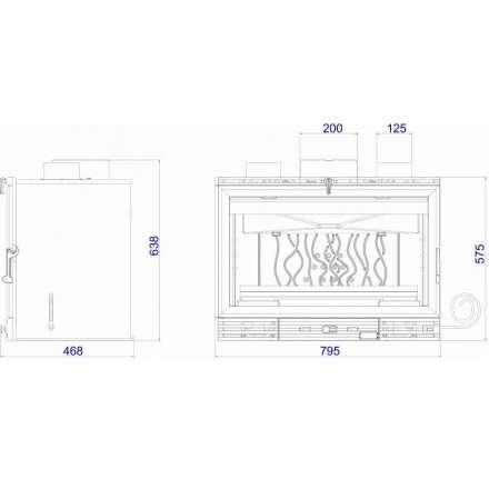 Каминная топка Invicta 800 Grand Vision Turbo в Витебске