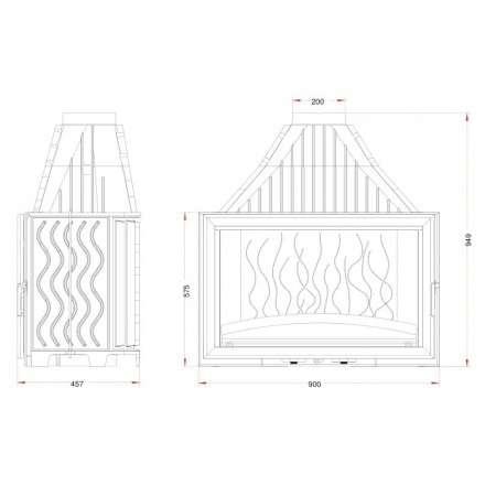 Каминная топка Invicta 900 Grand Vision в Витебске