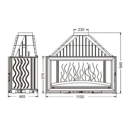 Каминная топка Invicta 1100 Grand Vision в Витебске