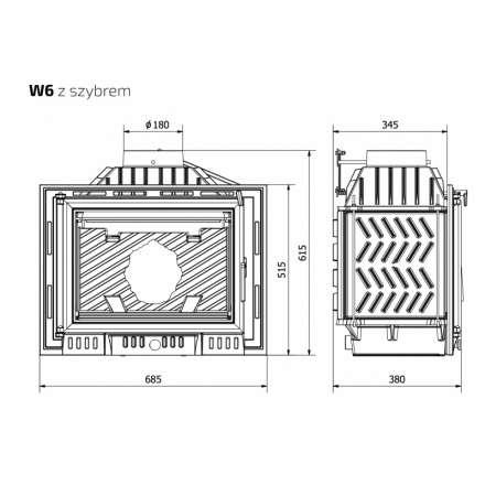 Каминная топка Kawmet W6-13,7 кВт в Витебске