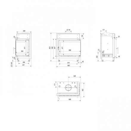 Каминная топка Kratki Maja/PW/BP/12/BS/W/Deco в Витебске