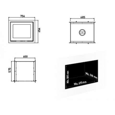 Каминная топка Lotus H570 T Magic в Витебске