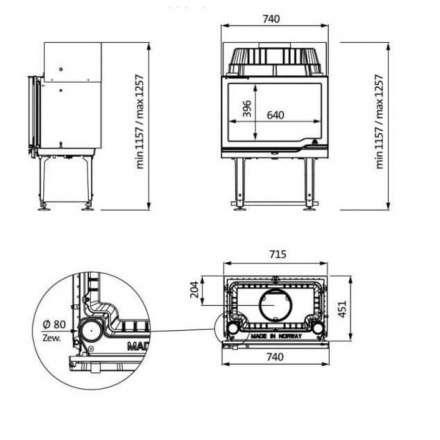 Каминная топка Jotul I 570 Flat в Витебске