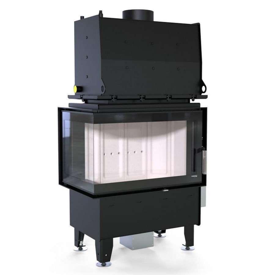Каминная топка Defro Home RIVA SM BL SHORT угловая, с водяным контуром Амазонка бай фото в Витебске