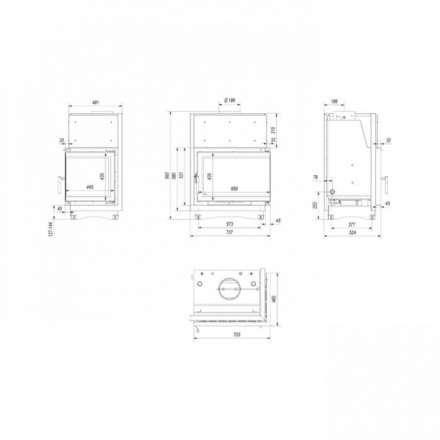 Каминная топка Kratki Zuzia/PW/BP/15/BS/W/Deco в Витебске