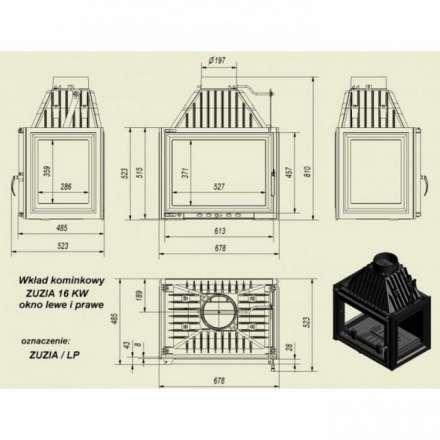 Каминная топка Kratki Zuzia/LP в Витебске