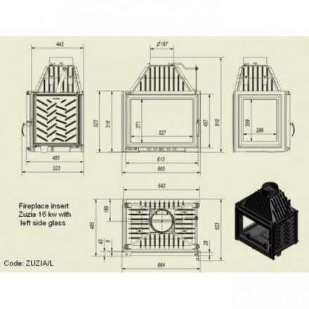 Каминная топка Kratki Zuzia/L в Витебске