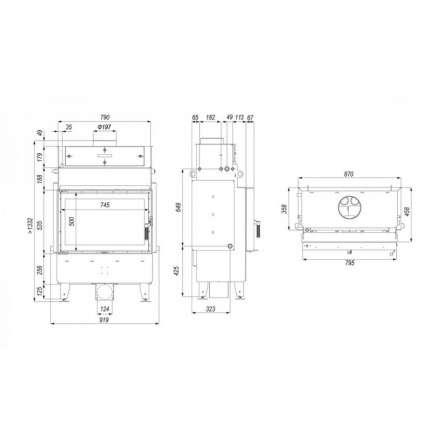 Каминная топка Defro Home Navi ME с водяным контуром в Витебске