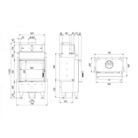 Каминная топка Defro Home Navi SM с водяным контуром в Витебске