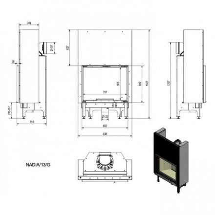 Каминная топка Kratki Nadia/13/G в Витебске