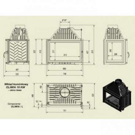 Каминная топка Kratki Oliwia/L в Витебске