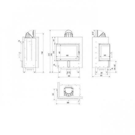 Каминная топка Kratki Lucy/12/L/BS в Витебске