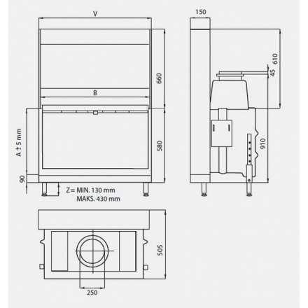 Каминная топка KFD Linea H 1050 4.0 в Витебске