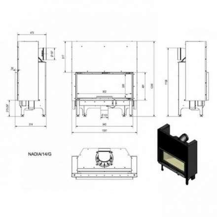 Каминная топка Kratki Nadia/14/G (гильотина) в Витебске