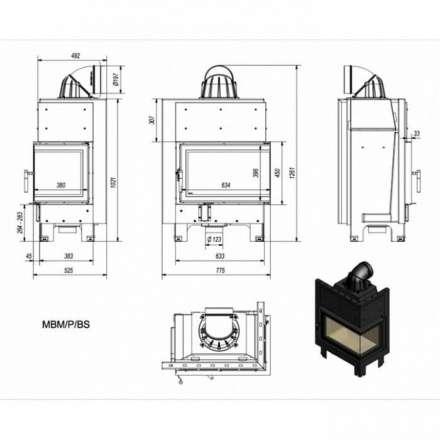 Каминная топка Kratki MBM/P/BS в Витебске