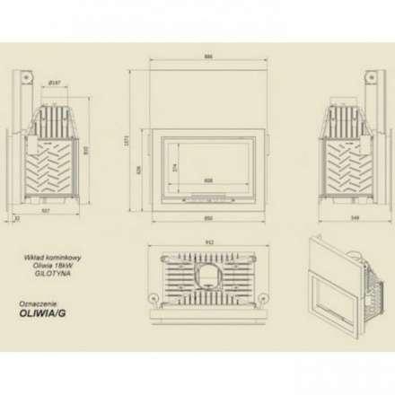 Каминная топка Kratki Oliwia/G в Витебске