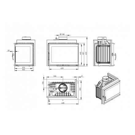 Каминная топка NORDflam Parma right в Витебске
