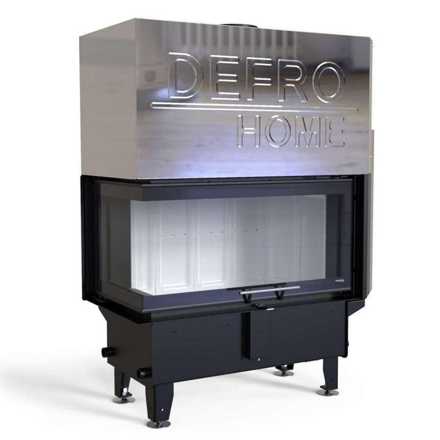 Каминная топка DEFRO HOME RIVA ME BL G SHORT угловая с водяным контуром и подъемом стекла вверх Амазонка бай фото в Витебске