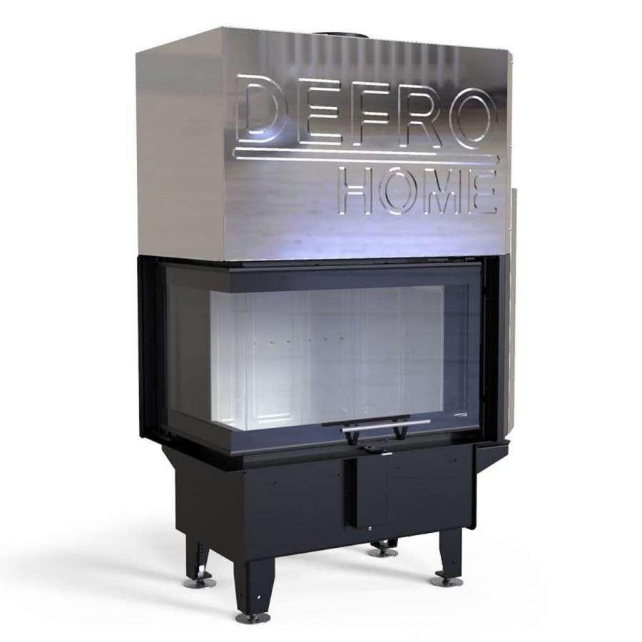 Каминная топка DEFRO HOME RIVA SM BL G SHORT угловая с водяным контуром и подъемом стекла вверх Амазонка бай фото в Витебске