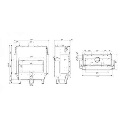 Каминная топка Defro Home RIVA LA G SHORT с водяным контуром и подъемом стекла вверх в Витебске