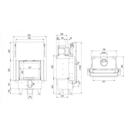 Каминная топка Defro Home Navi SM G с водяным контуром и подъемом стекла вверх в Витебске