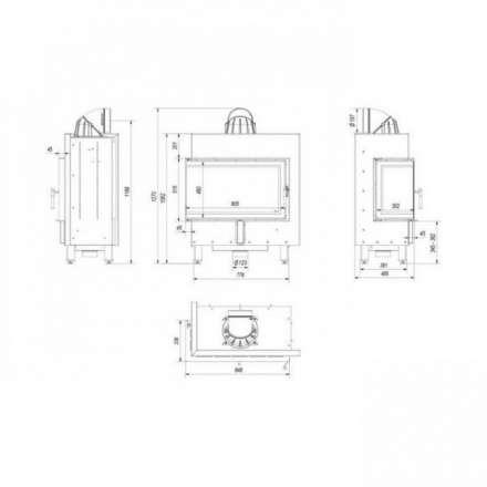 Каминная топка Kratki Lucy/14/L/BS в Витебске