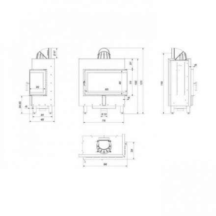 Каминная топка Kratki Lucy/14/P/BS в Витебске