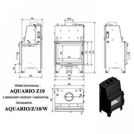 Каминная топка Kratki AQUARIO/Z/10/PW/W в Витебске