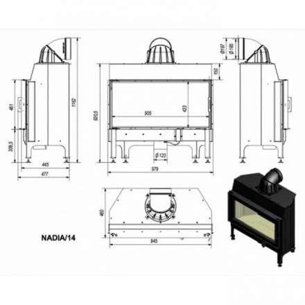 Каминная топка Kratki Nadia/14 в Витебске