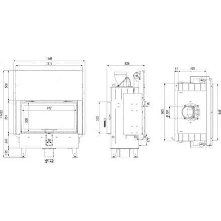 Каминная топка DEFRO HOME INTRA LA T G в Витебске