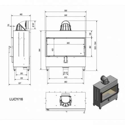 Каминная топка Kratki Lucy/16 в Витебске