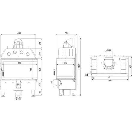 Каминная топка DEFRO HOME INTRA ME BP в Витебске