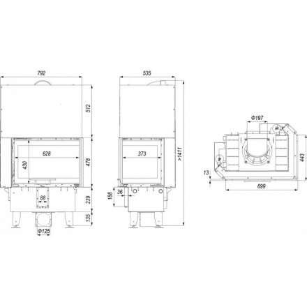 Каминная топка DEFRO HOME INTRA SM BP MINI G в Витебске