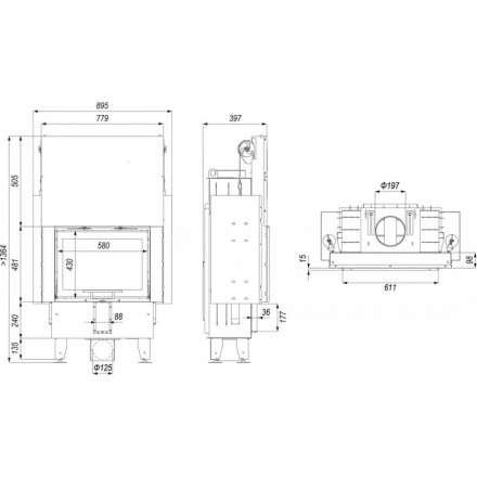 Каминная топка INTRA SM SLIM G в Витебске