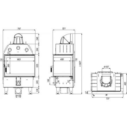 Каминная топка DEFRO HOME INTRA SM BL в Витебске