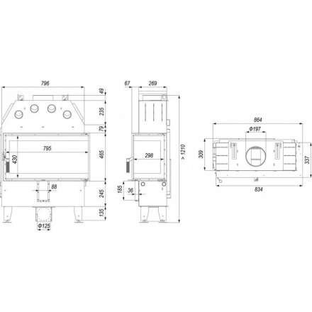 Каминная топка INTRA ME BL SLIM в Витебске