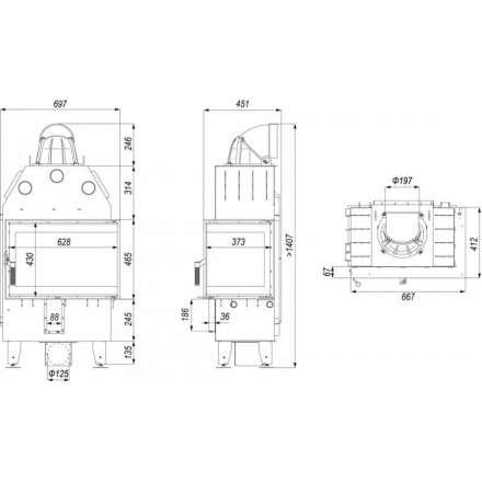 Каминная топка DEFRO HOME INTRA SM BL MINI в Витебске