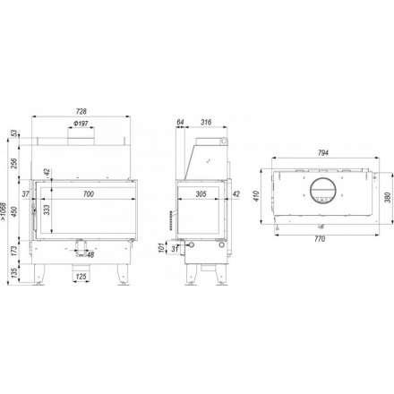 Каминная топка IMPULS ME BP в Витебске