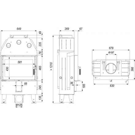 Каминная топка INTRA SM SLIM в Витебске