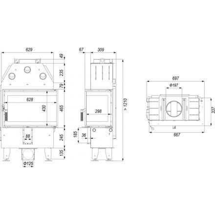 Каминная топка INTRA SM BP SLIM в Витебске