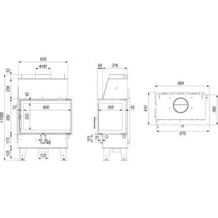 Каминная топка Defro Home IMPULS SM BL в Витебске