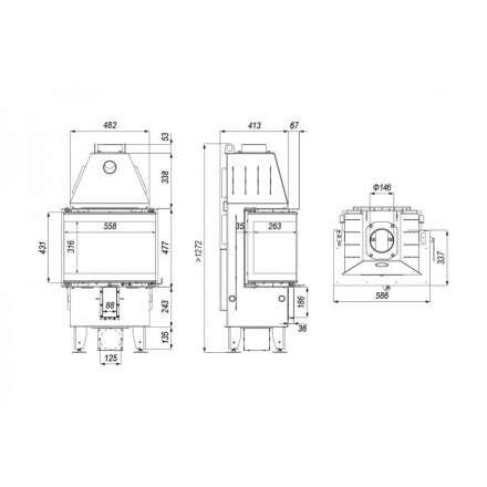Каминная топка DEFRO HOME INTRA XSM C в Витебске