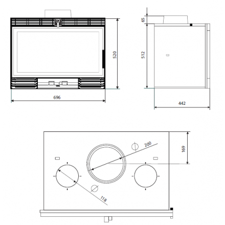 Каминная топка Ferguss FG754 с шибером в Витебске
