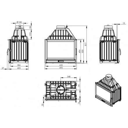 Каминная топка NORDflam Savona в Витебске