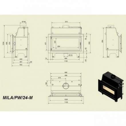 Каминная топка Kratki Mila/PW/24 в Витебске