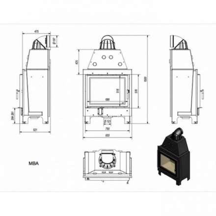 Каминная топка Kratki MBA в Витебске