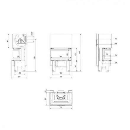 Каминная топка Kratki NBC 7 (гильотина) в Витебске