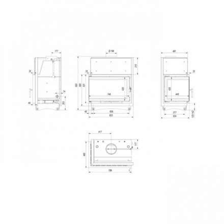 Каминная топка Kratki Oliwia/PW/BL/22/BS/W/Deco в Витебске