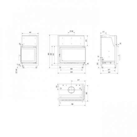 Каминная топка Kratki Oliwia/PW/BP/22/BS/W/Deco в Витебске